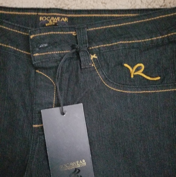 Junior's ROCAWEAR Dark Denim Jeans - Picture 2 of 5